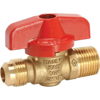 Image for 3/8 in. x 1/2 in. Flare x MPT Gas Ball Valve from HD Supply