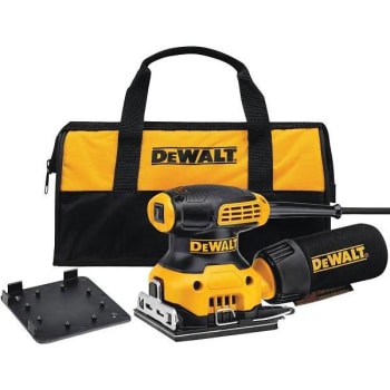 Image for Dewalt 2.3A 1/4 in. Corded Sheet Palm Grip Sander Kit w/ Contractor Bag from HD Supply