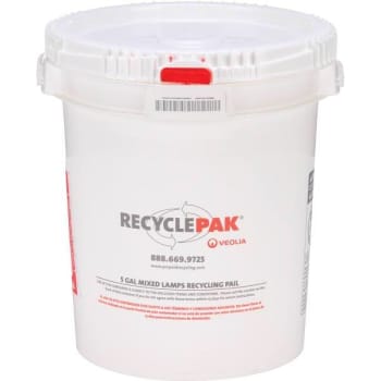 Image for Veolia 5 gal. Recyclepak Prepaid Mixed Lamp Recycling Pail from HD Supply