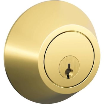 Image for Schlage Single Cylinder Deadbolt Lock (Polished Brass) from HD Supply