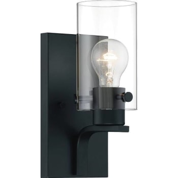 Nuvo Lighting Sommerset 5 In. 1-Light Vanity Light W/ Clear Glass Shade (Matte Black)