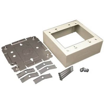 Legrand Wiremold 2-Gang Dual-Channel Steel Device Box Fitting (Ivory)