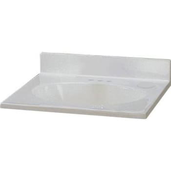 Image for Premier 31 in. x 19 in. Cultured Marble Custom Vanity Top Sink (White Swirl) from HD Supply
