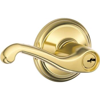 Image for Schlage Flair Entry Leverset (Bright Brass) from HD Supply