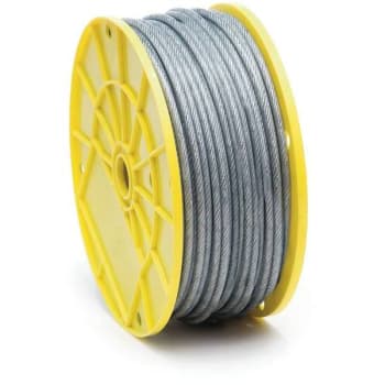Kingchain 3/16 In. X 1/4 In. X 250 Ft. 7x7 Construction Vinyl Galvanized Steel Aircraft Cable