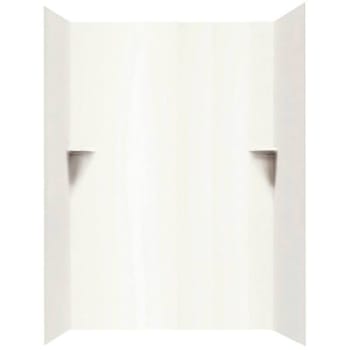 Image for Swan 36 in. x 62 in. x 96 in. 3-Piece Easy-Up Adhesive Alcove Surround (White) from HD Supply