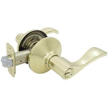 Image for Defiant Naples Keyed Entry Door Lever W/ Keyway (Polished Brass) from HD Supply