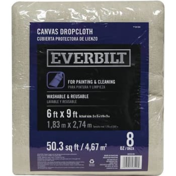 Image for Everbilt 6 Ft. X 9 Ft. 8 Oz. Medium Duty Canvas Drop Cloth from HD Supply