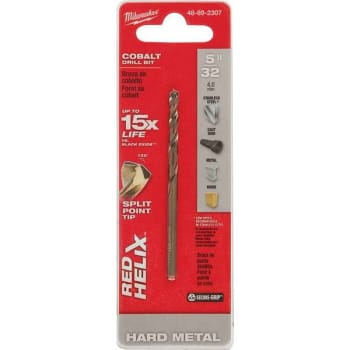 Image for Milwaukee 5/32 In. Cobalt Red Helix Twist Drill Bit from HD Supply