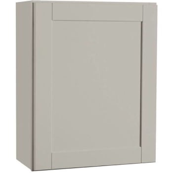 Hampton Bay 24 In. W X 12 In. D X 30 In. H Dove Gray Shaker Assembled Wall Kitchen Cabinet