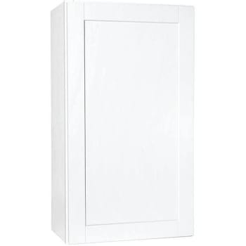 Image for Hampton Bay 24 In. X 42 In. X 12 In. Satin White Shaker Stock Assembled Wall Kitchen Cabinet from HD Supply