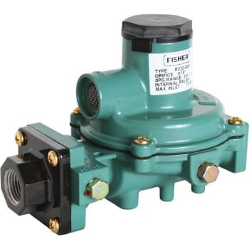 Fisher 1/2 In. FNPT Inlet 1/2 In. FNPT Outlet COMPACT Second Stage Regulator 650000 BTU