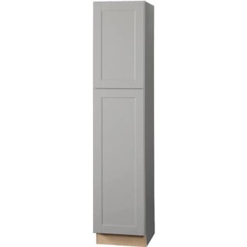 Image for Hampton Bay 18 In. W X 24 In. D X 84 H Dove Gray Shaker Assembled Pantry Kitchen Cabinet from HD Supply