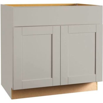Image for Hampton Bay 36 In. W X 24 In. D X 34.5 In. H Dove Gray Shaker Base Cabinet W/glides from HD Supply