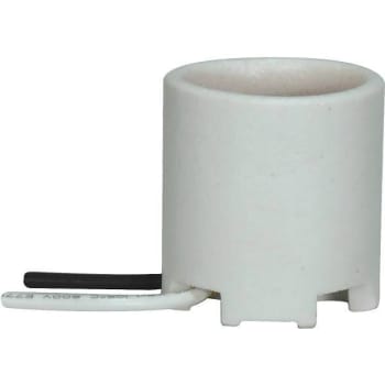 Image for Satco 1.5 in. White Base Keyless Porcelain Socket w/ Wireway and Bronze Shell from HD Supply