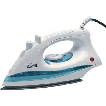 Image for Jerdon Midsize Dual Auto-Off Hotel Iron (White) from HD Supply