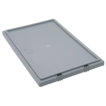 Quantum Storage Systems Genuine Stack&nest Tote Lid For Snt240, Gray, Case Of 3 Stack/Nest Tote Lid F/Snt240 Gray 3/Cs