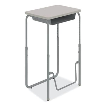 Image for Safco Alphabetter® 2.0 Height Student Desk With Book Box, 29" To 43", Gray from HD Supply