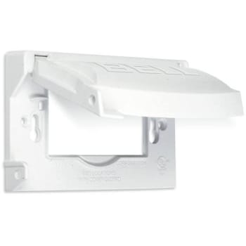 Image for Bell N3r Aluminum 1-Gang Side Flip Lockable Weatherproof Outlet Cover W/ 12-In-1 Configurations (White) from HD Supply