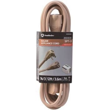 Image for Southwire 12 Ft. 14/3 Spt-3 Flat Appliance Extension Cord from HD Supply