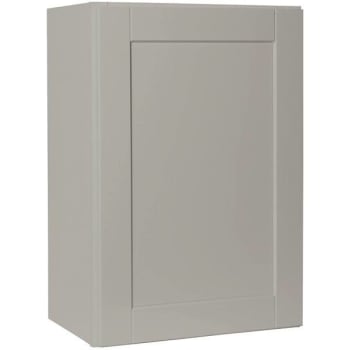 Hampton Bay Shaker 21 In. X 30 In. X 12 In. Dove Gray Assembled Wall Kitchen Cabinet