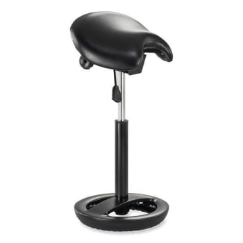 Safco Twixt® Saddle Seat Stool, Extended-Height, 22.9" To 32.7" Black Seat