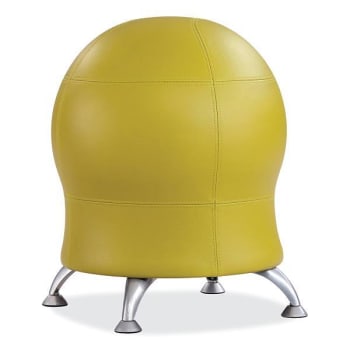 Safco Zenergy™ Ball Chair, Backless, 20" To 23" High, Green Vinyl Seat