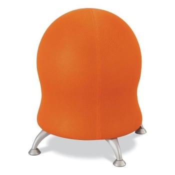 Image for Safco Zenergy™ Ball Chair, Backless, 20" To 23" High, Orange Fabric Seat from HD Supply