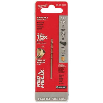 Image for Milwaukee 3/32 In. Cobalt Red Helix Twist Drill Bit from HD Supply