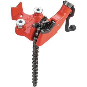 Ridgid Top-Screw Model Bc210a 1/8 In. To 2-1/2 In. Pipe Capacity Bench Chain Vise
