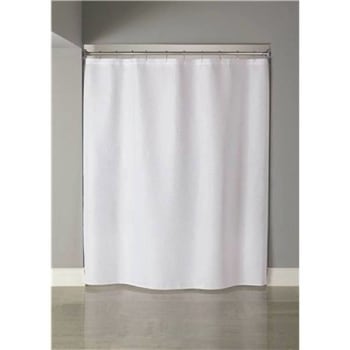 6 ft. x 6 ft. Checker Pattern Shower Curtain (White)