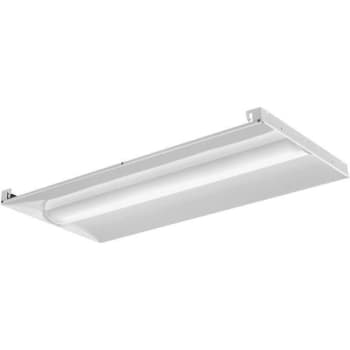 Lithonia Lighting 2'4'led Troffer, 128w, 5000lm, 4000k, Curved Ctr, White