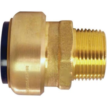 Image for Tectite 1 in. Brass Push-to-Connect x 3/4 in. Male Pipe Thread Reducing Adapter from HD Supply