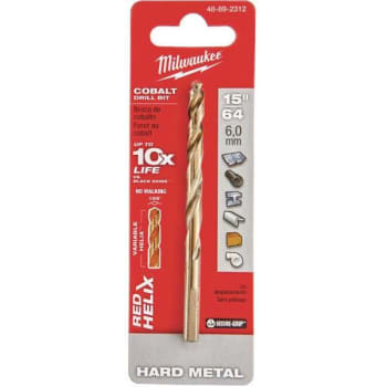 Image for Milwaukee 15/64 In. Cobalt Red Helix Drill Bit from HD Supply