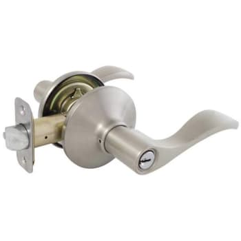 Image for Defiant Keyed Entry Door Lever W/ Keyway (Satin Nickel) from HD Supply