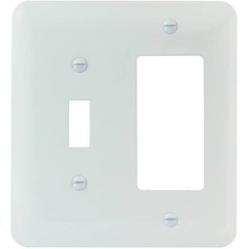 Image for Titan3 Smooth 2-Gang Toggle/rocker Princess Metal Wall Plate (White) from HD Supply