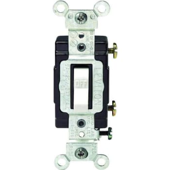 Image for Leviton 15a Commercial-Grade Single Pole Toggle Switch (White) from HD Supply