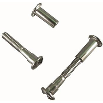 Image for Strybuc 1-1/4 In. X 10/24 Thread 1-Way Screw Bolt With Barrel Nut from HD Supply