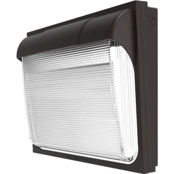 Image for Lithonia Lighting 400-Watt Equivalent Integrated LED Wall Pack Light, with Adjustable Lumen Output 4000K (Dark Bronze) from HD Supply