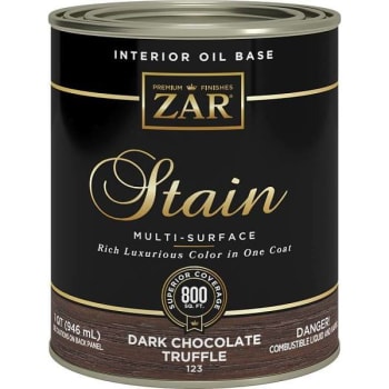 Image for Zar 1 Qt. Dark Chocolate Truffle 123 Wood Stain (4-Pack) from HD Supply