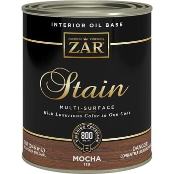 Image for Zar 1 Qt. Mocha 119 Wood Stain (4-Pack) from HD Supply