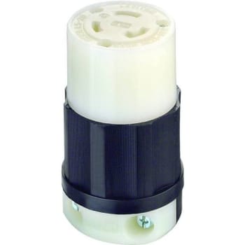 Image for Leviton 20a Industrial-Grade Locking Female Connector (Black/White) from HD Supply