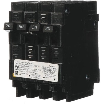 Image for Siemens Triplex 2-Outer 20 Amp Single-Pole And 1-Inner 50 Amp Double-Pole Circuit Breaker from HD Supply