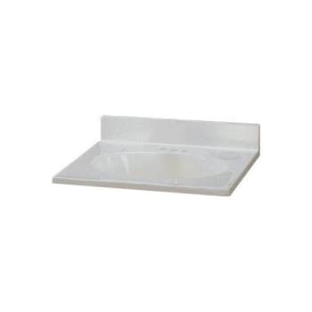 Image for Premier 37 In. X 19 In. Cultured Marble Custom Vanity Top Sink (White Swirl) from HD Supply