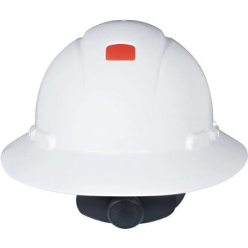 Image for 3M™ Full Brim Hard Hat with 4-Point Ratchet Suspension and Uvicator (White) from HD Supply