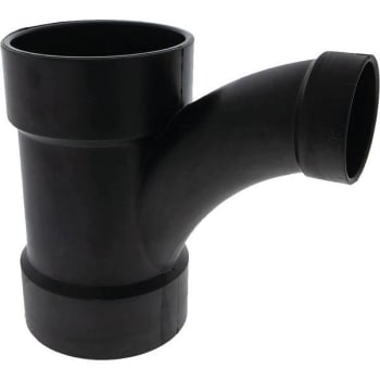 Image for VPC 3 In. X 3 In. X 2 In. ABS Plastic DWV All Hub Long-Radius Sanitary Tee Fitting from HD Supply