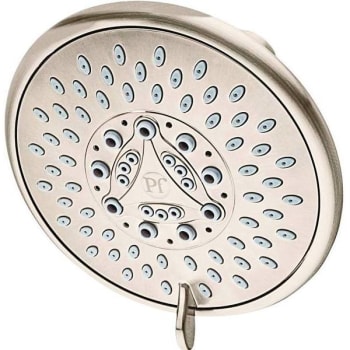 Image for Pfister 5-Spray 4.78 in. Single Wall Mount Fixed Rain Shower Head in Brushed Nickel from HD Supply
