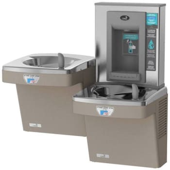 Oasis Contactless Filtered Split-Level ADA Drinking Fountain (Sandstone)