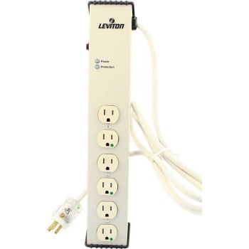 Image for Leviton 15 Amp 6 Ft. Beige Hospital Grade Surge Protected 6-Outlet Power Strip from HD Supply