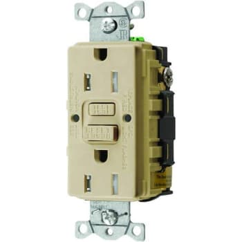 Image for Hubbell Wiring 15a 125v Nema 5-15r Tamper-Resistant Gfci Receptacle (Ivory) from HD Supply